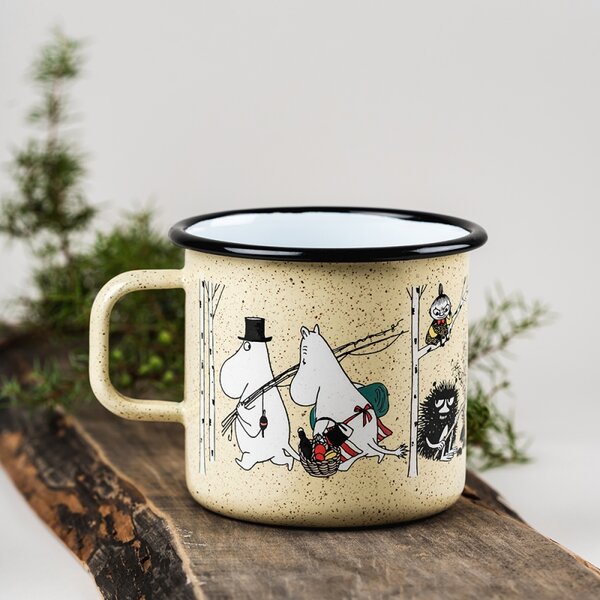 Muurla Hrnček Moomin Campers 0,8l, smalt / béžový