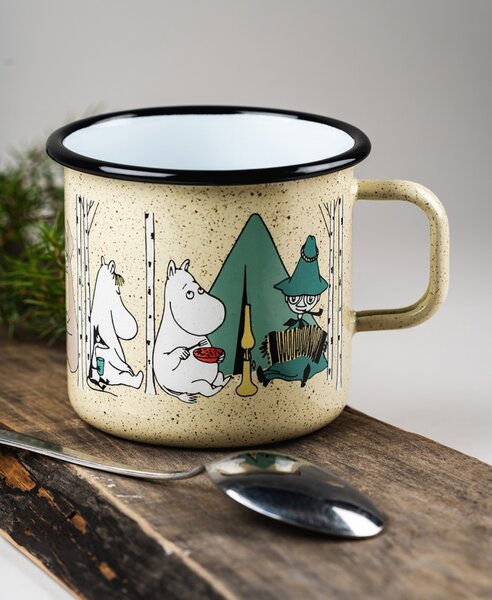 Muurla Hrnček Moomin Campers 0,8l, smalt / béžový