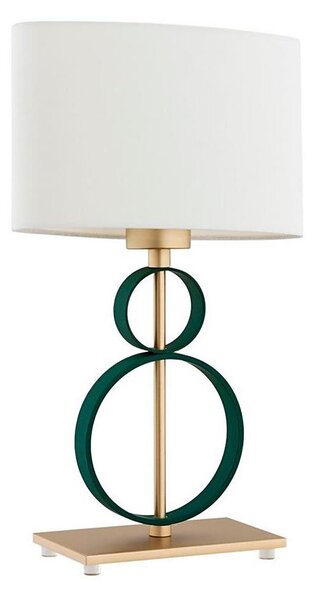 Argon 8317 - Stolná lampa PERSEO 1xE27/15W/230V 42 cm krémová/zelená