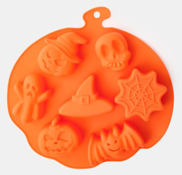 Sinsay - Silikónová forma na pečenie s halloweenskym motívom - oranžová