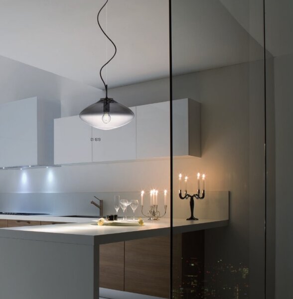 Redo 01-1619 - Luster na lanku ABSOLUTE 1xE27/42W/230V šedá