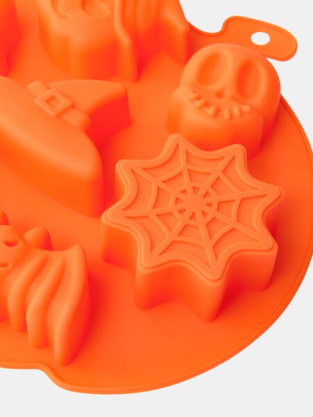 Sinsay - Silikónová forma na pečenie s halloweenskym motívom - oranžová