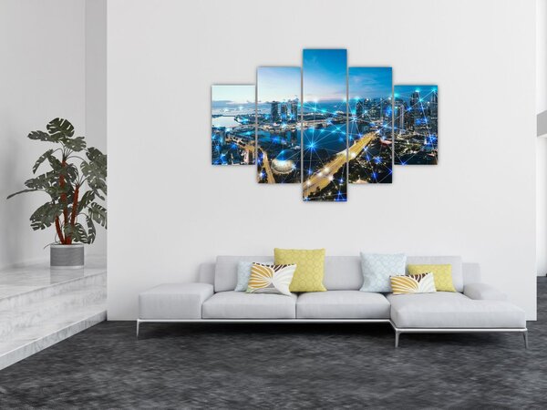Obraz - Mestská sieť (150x105 cm)