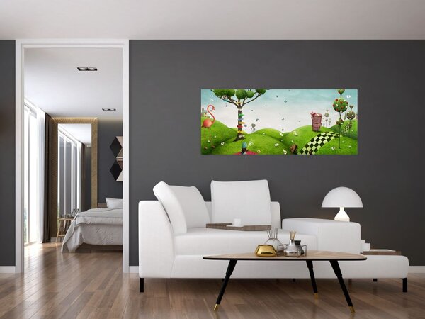 Obraz podivuhodnej krajiny (120x50 cm)