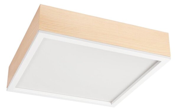 Stropné svietidlo NATURAL SQUARE 4xE27/15W/230V 39x39 cm borovica/biela