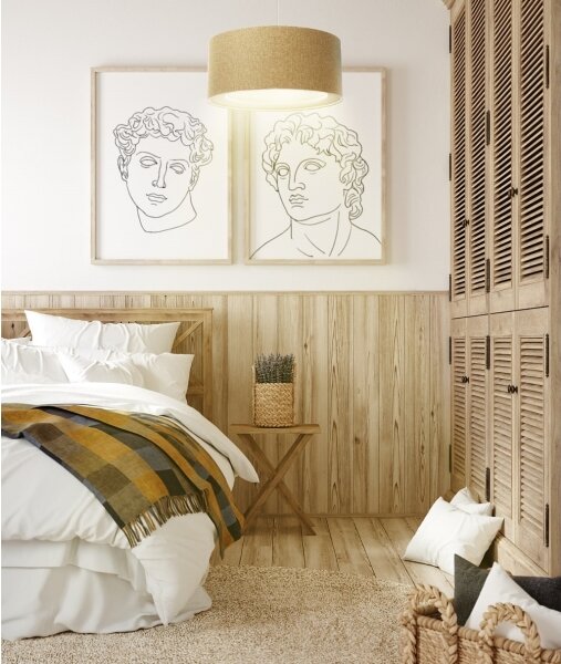 Luster na lanku BOHO TRINITI 1xE27/60W/230V hnedá