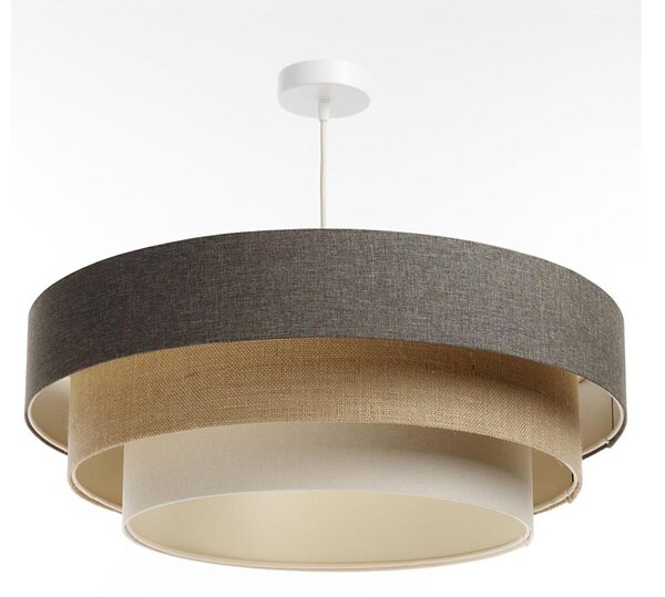 Luster na lanku BOHO TRINITI 1xE27/60W/230V šedá/béžová/krémová