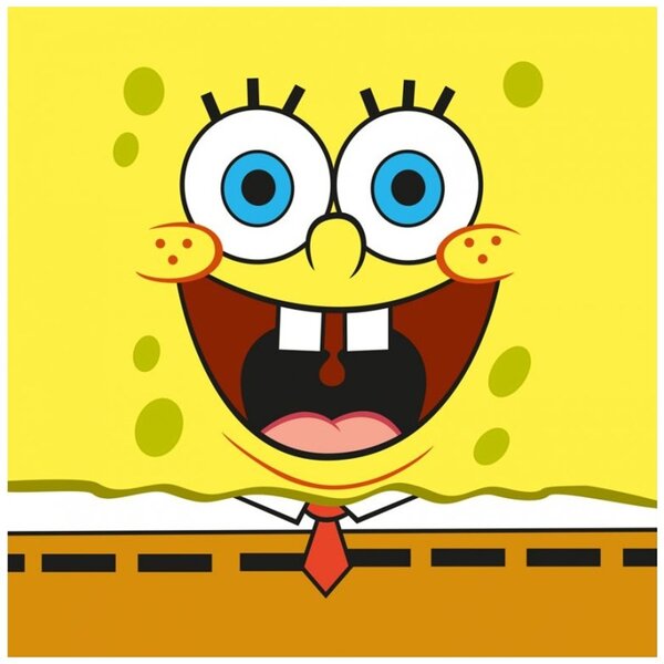 Detský magický uterák Spongebob - 30 x 30 cm