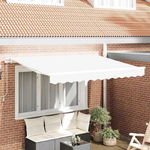 Maison Exclusive – Náhradný poťah na markízu, rozmer 3,5 x 2,5 m, biela farba, materiál: polyester