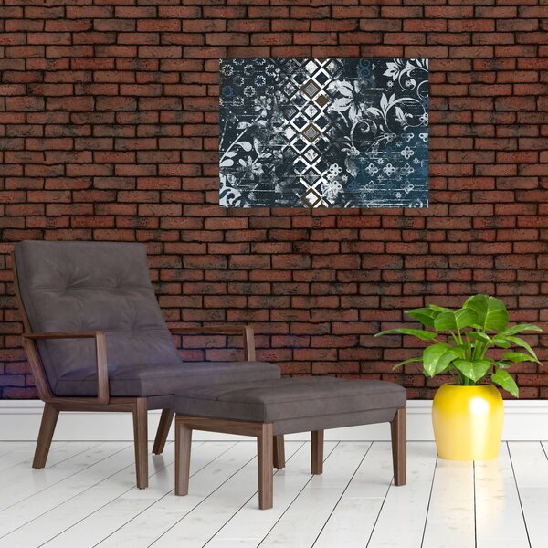 Obraz s kvetinovým dekorom (70x50 cm)