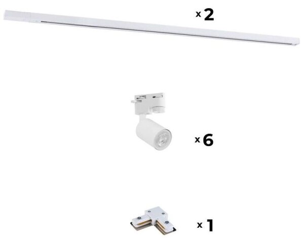 Zuma Line 3042 - Bodové svietidlo do lištového systému REFLEKTOR 6xGU10/10W/230V