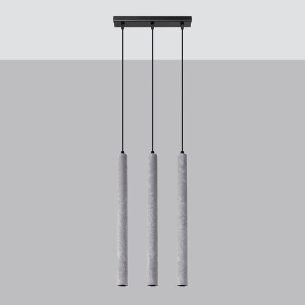 Sollux SL.1272 - Luster na lanku PASTELO 3xG9/8W/230V betón