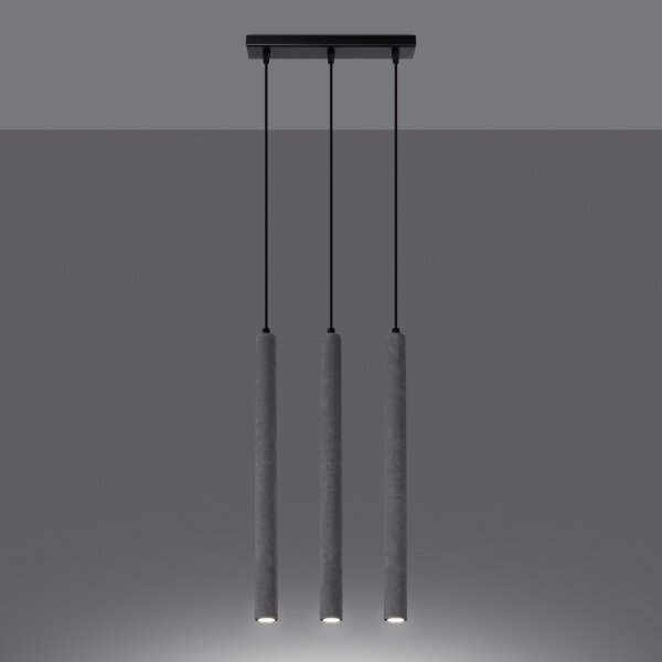 Sollux SL.1272 - Luster na lanku PASTELO 3xG9/8W/230V betón