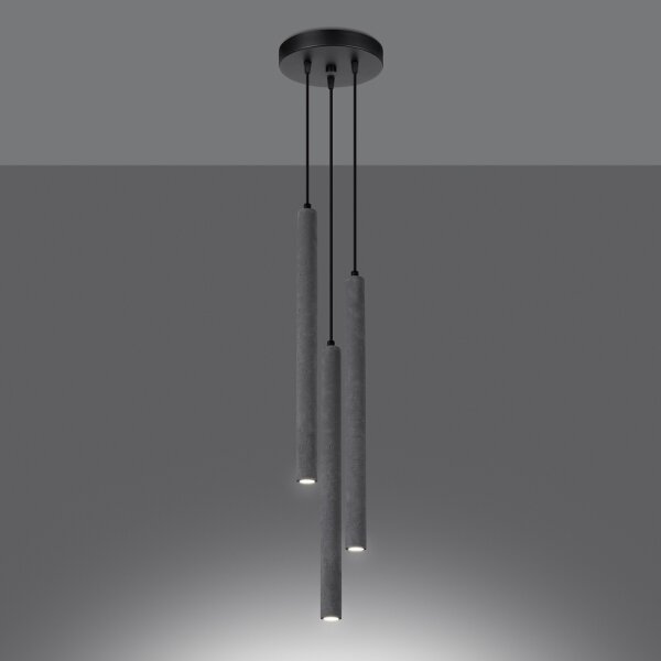 Sollux SL.1273 - Luster na lanku PASTELO 3xG9/8W/230V betón