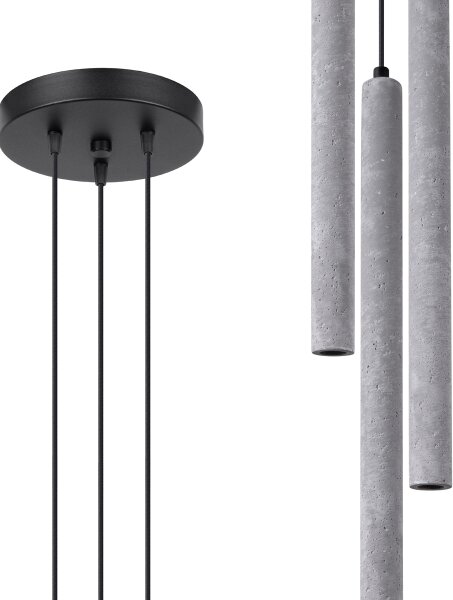 Sollux SL.1273 - Luster na lanku PASTELO 3xG9/8W/230V betón