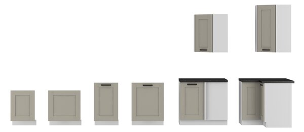 NovýNábytok.sk Potravinová kuchynská skriňa Lucid 60 LO 210 2F (claygrey + biela). Vlastná spoľahlivá doprava až k Vám domov. 1045465