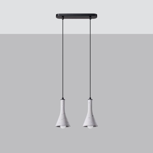 Sollux SL.1224 - Luster na lanku REA 2xE14/12W/230V betón