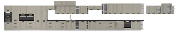 NovýNábytok.sk Potravinová kuchynská skriňa Lucid 60 LO 210 2F (claygrey + biela). Vlastná spoľahlivá doprava až k Vám domov. 1045465