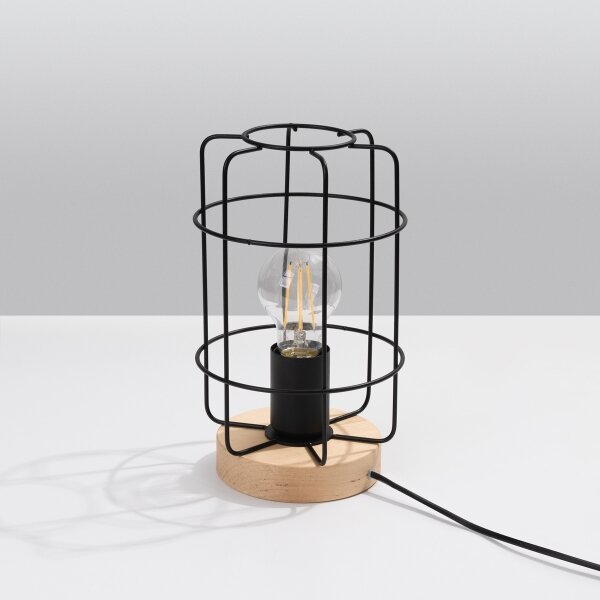 Sollux SL.1265 - Stolná lampa GOTTO 1xE27/15W/230V čierna