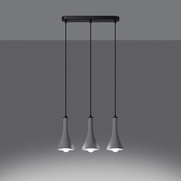 Sollux SL.1225 - Luster na lanku REA 3xE14/12W/230V betón