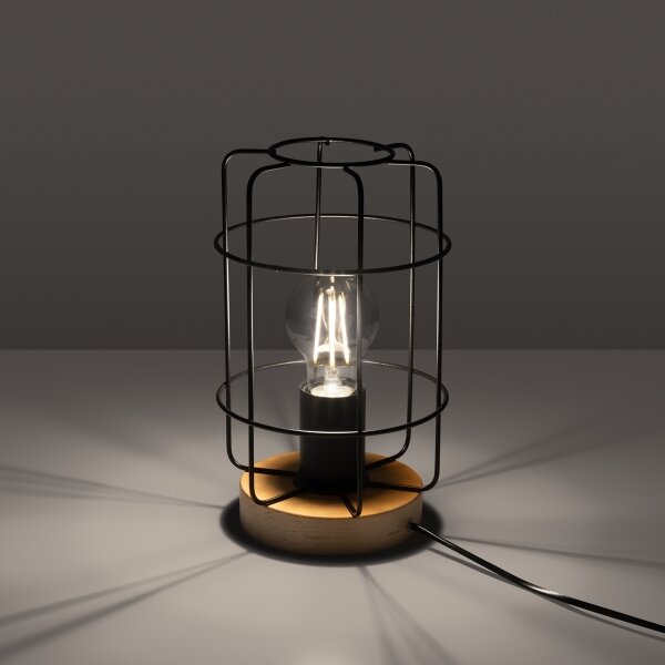 Sollux SL.1265 - Stolná lampa GOTTO 1xE27/15W/230V čierna