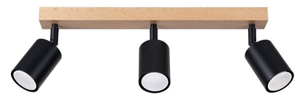 Sollux SL.1293 - Bodové svietidlo VERDO 3xGU10/10W/230V čierna