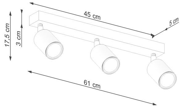 Sollux SL.1288 - Bodové svietidlo VERDO 3xGU10/10W/230V biela