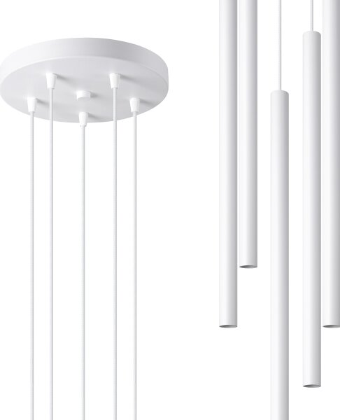 Sollux SL.1175 - Luster na lanku PASTELO 5xG9/8W/230V biela