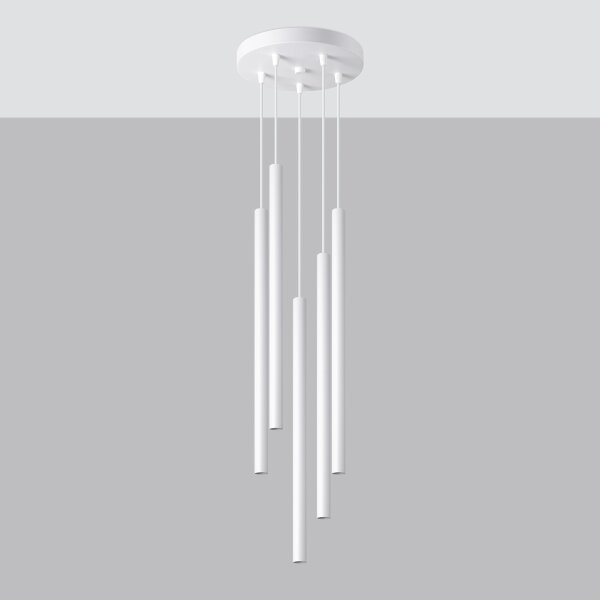 Sollux SL.1175 - Luster na lanku PASTELO 5xG9/8W/230V biela