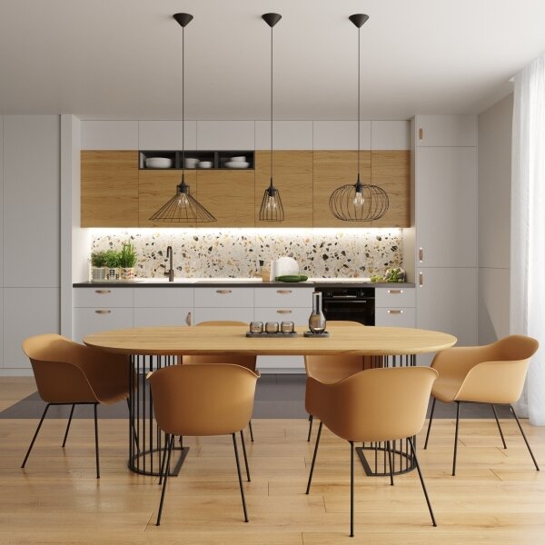 Sollux SL.1185 - Luster na lanku TSUNO 1xE27/15W/230V čierna