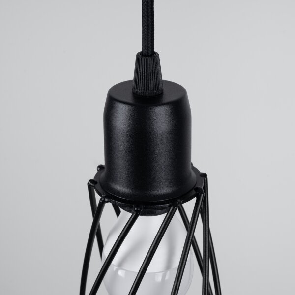 Sollux SL.1165 - Luster na lanku SUBA 1xE27/15W/230V čierna