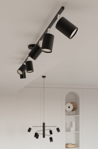 Sollux SL.1168 - Bodové svietidlo LEMMI 4xGU10/10W/230V čierna