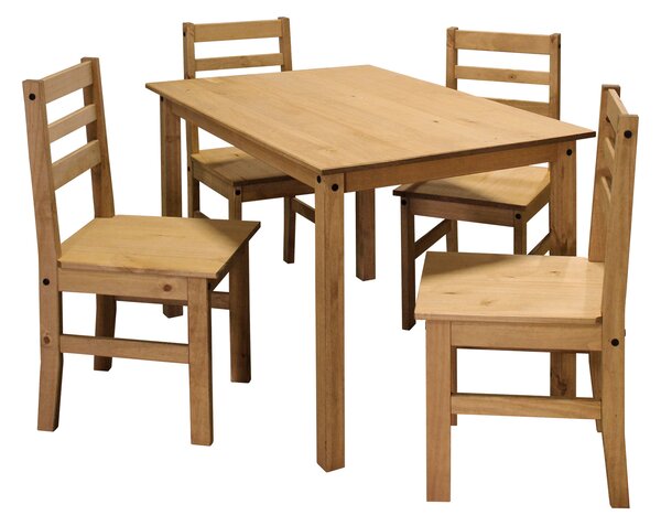 Stôl + 4 stoličky CORONA vosk