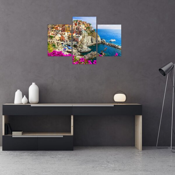 Obraz - Talianska dedinka Manarola (90x60 cm)