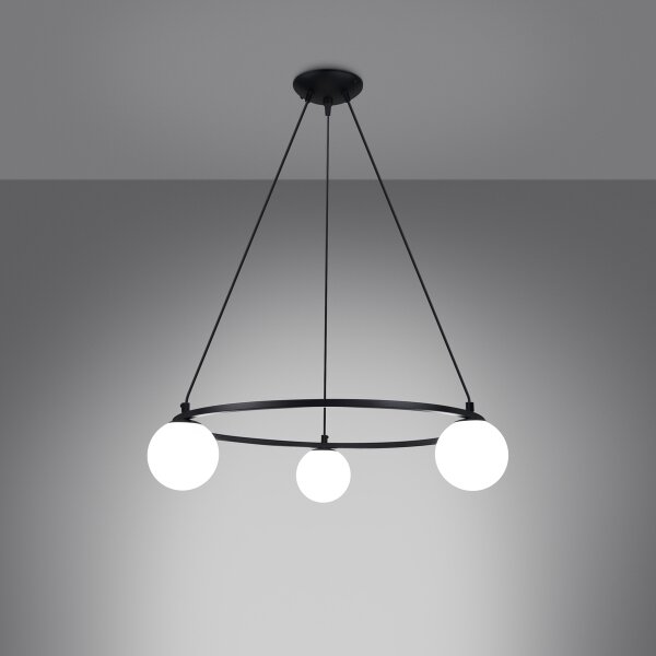 Sollux SL.1213 - Luster na lanku YOLI 3xG9/8W/230V čierna
