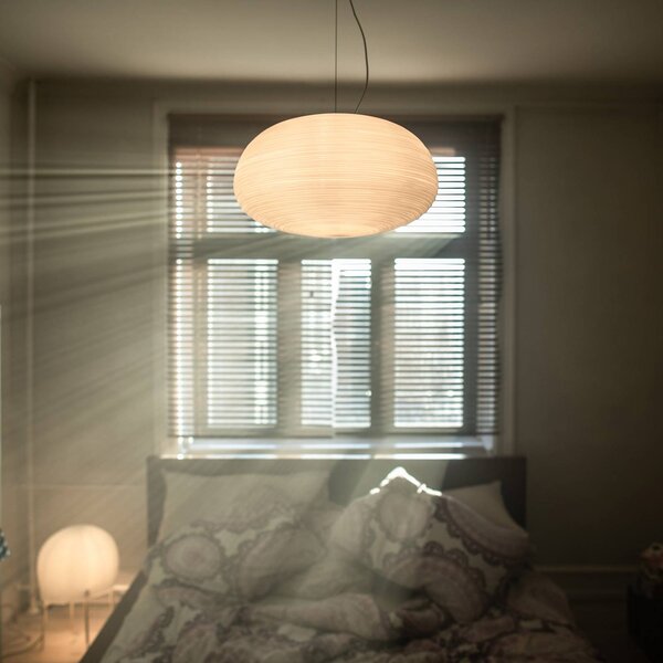 Foscarini Rituals 2 sklenené závesné svietidlo, Biela / opálová, Obývacia izba / jedáleň, Sklo, Dizajn, Guľa