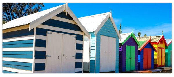 Obraz - Pláž Brighton, Melbourne, Austrália (120x50 cm)