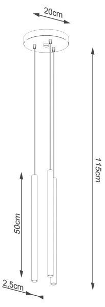 Sollux SL.1172 - Luster na lanku PASTELO 3xG9/8W/230V zlatá