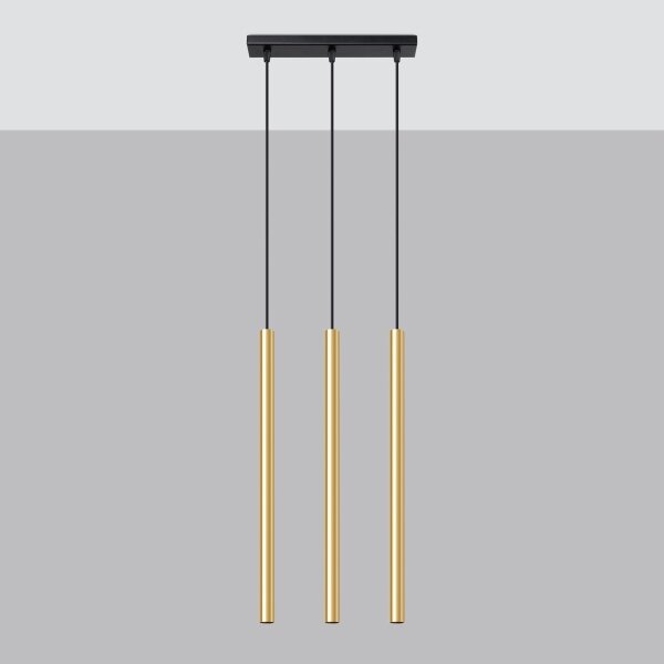 Sollux SL.1196 - Luster na lanku PASTELO 3xG9/8W/230V zlatá