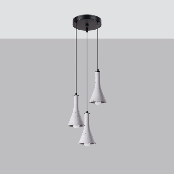 Sollux SL.1226 - Luster na lanku REA 3xE14/12W/230V betón