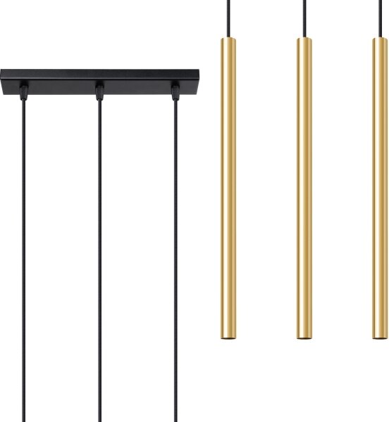 Sollux SL.1196 - Luster na lanku PASTELO 3xG9/8W/230V zlatá