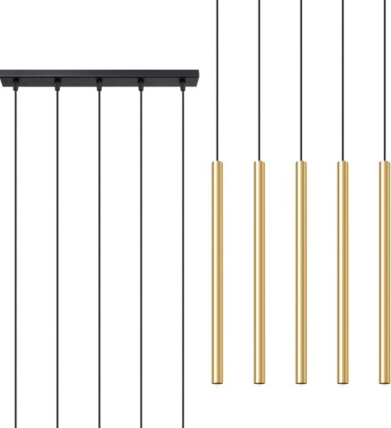 Sollux SL.1198 - Luster na lanku PASTELO 5xG9/8W/230V zlatá