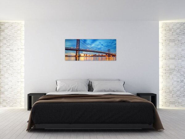 Obraz - Most Benjamina Franklina, Filadelfia (120x50 cm)