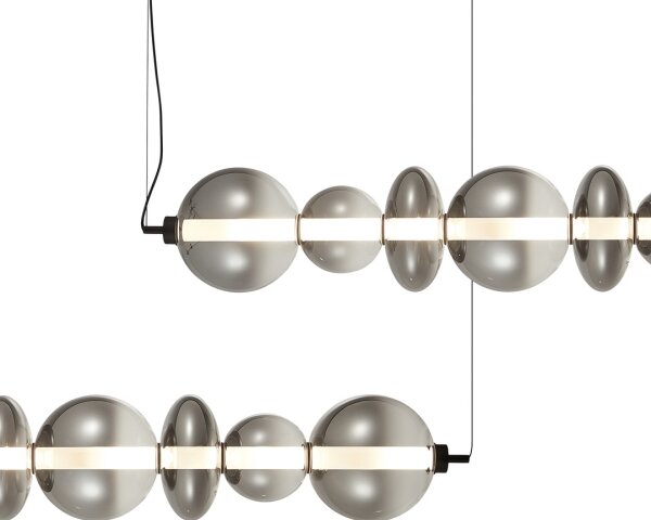 LED Luster na lanku DAPHNE LED/40W/230V šedá