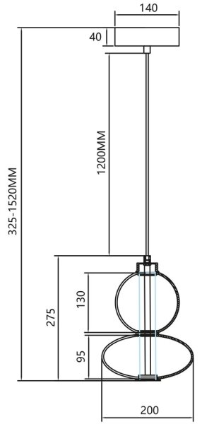LED Luster na lanku DAPHNE LED/12W/230V zlatá