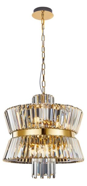Luster na reťazi AURELIA 12xE14/40W/230V zlatá