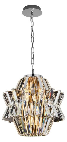 Krištáľový luster na reťazi CROWN 4xE14/40W/230V chróm