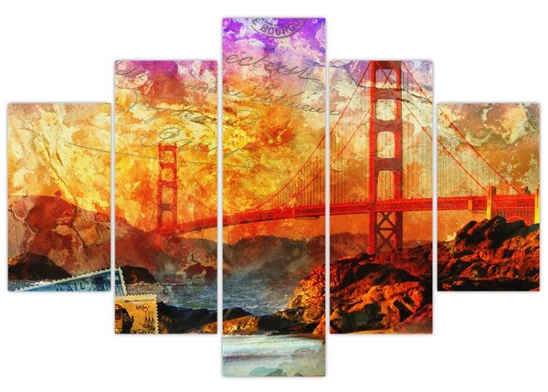 Obraz - Golden Gate, San Francisco, Kalifornia (150x105 cm)