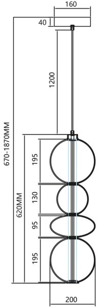 LED Luster na lanku DAPHNE LED/36W/230V šedá