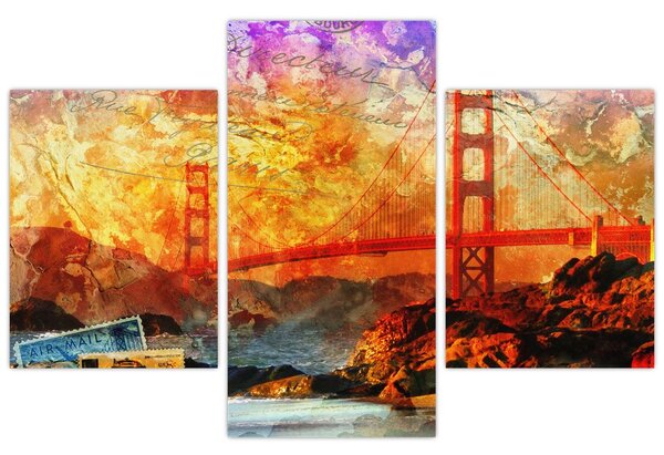 Obraz - Golden Gate, San Francisco, Kalifornia (90x60 cm)